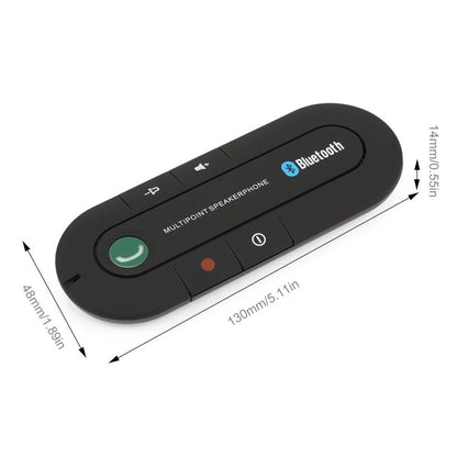 Car Speakerphone Bluetooth Magnetic Visor Mount Noise-Cancelling Mic