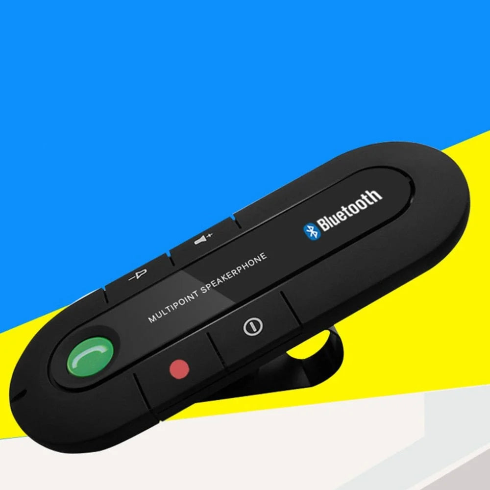 Car Speakerphone Bluetooth Magnetic Visor Mount Noise-Cancelling Mic