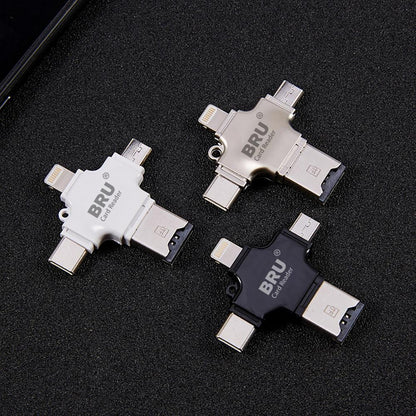 Card Reader Four-Connector MicroSD Support