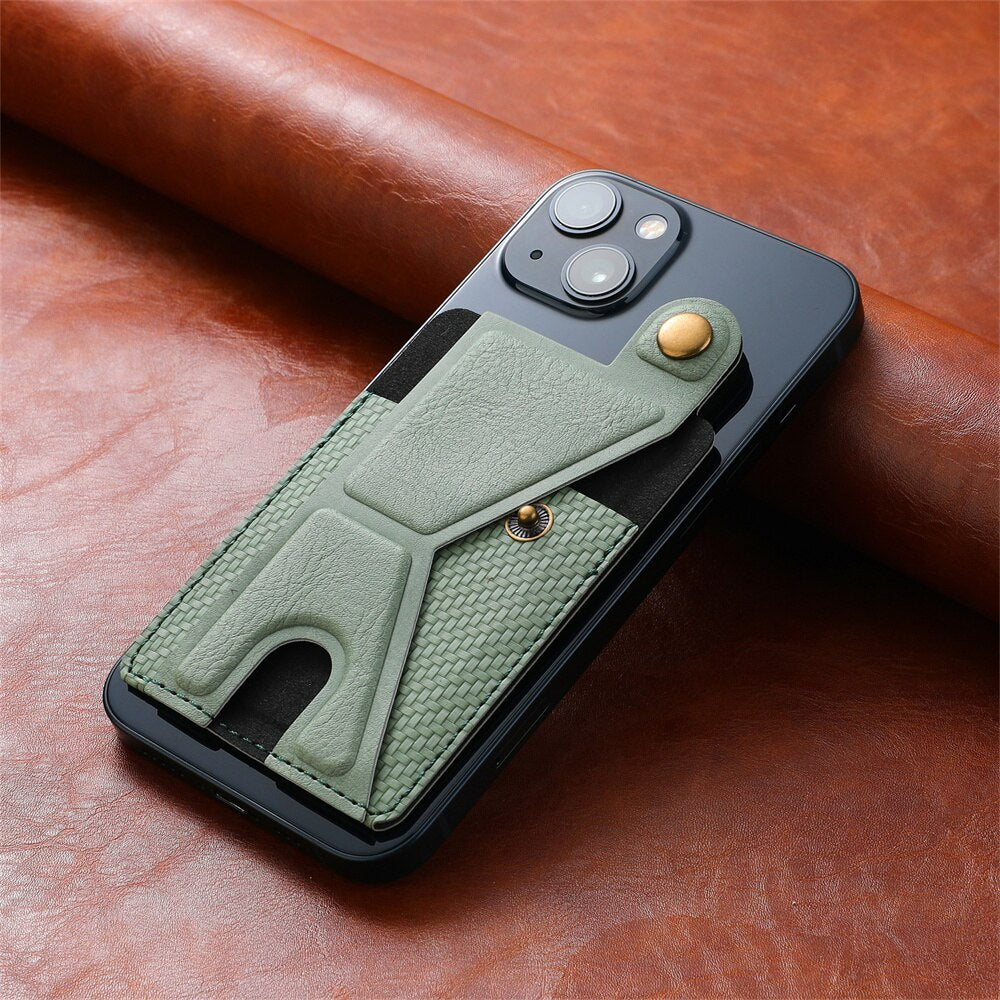 Card Wallet PU Leather RFID-Blocking Zipper & Magnetic Closure
