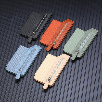 Card Wallet PU Leather RFID-Blocking Zipper & Magnetic Closure