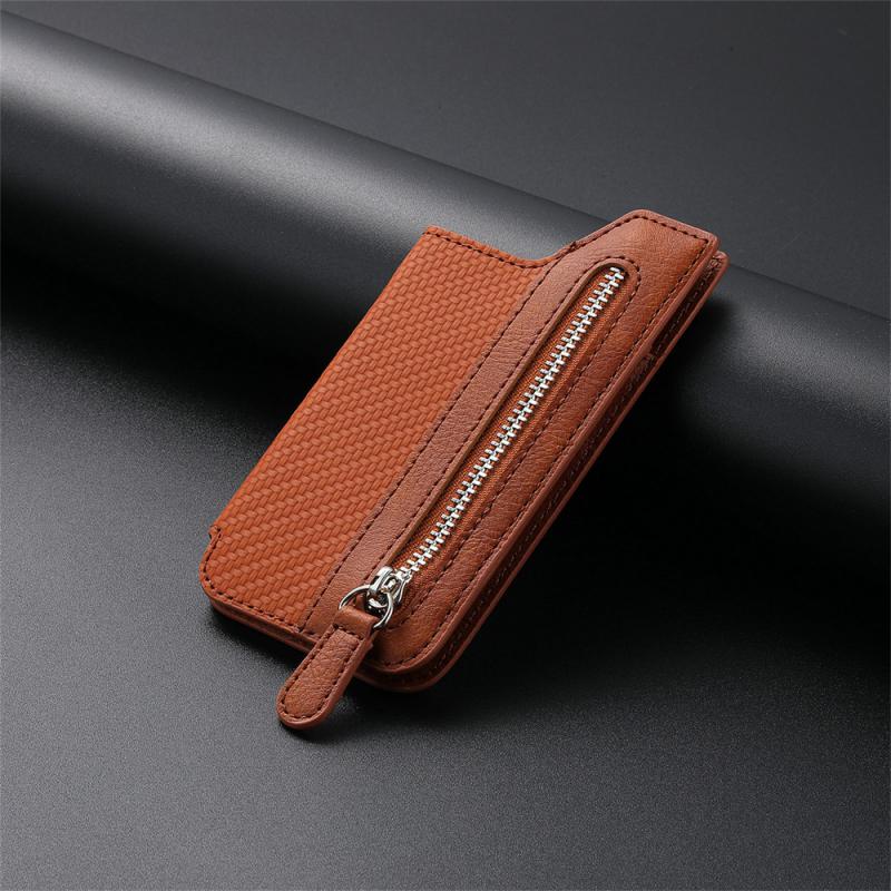 Card Wallet PU Leather RFID-Blocking Zipper & Magnetic Closure