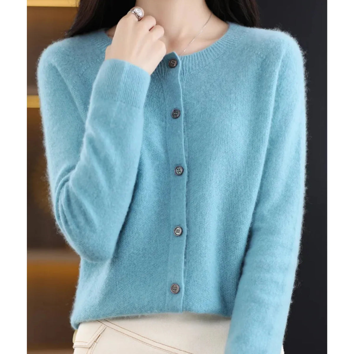 Cardigan Lightweight Merino Wool & Cashmere