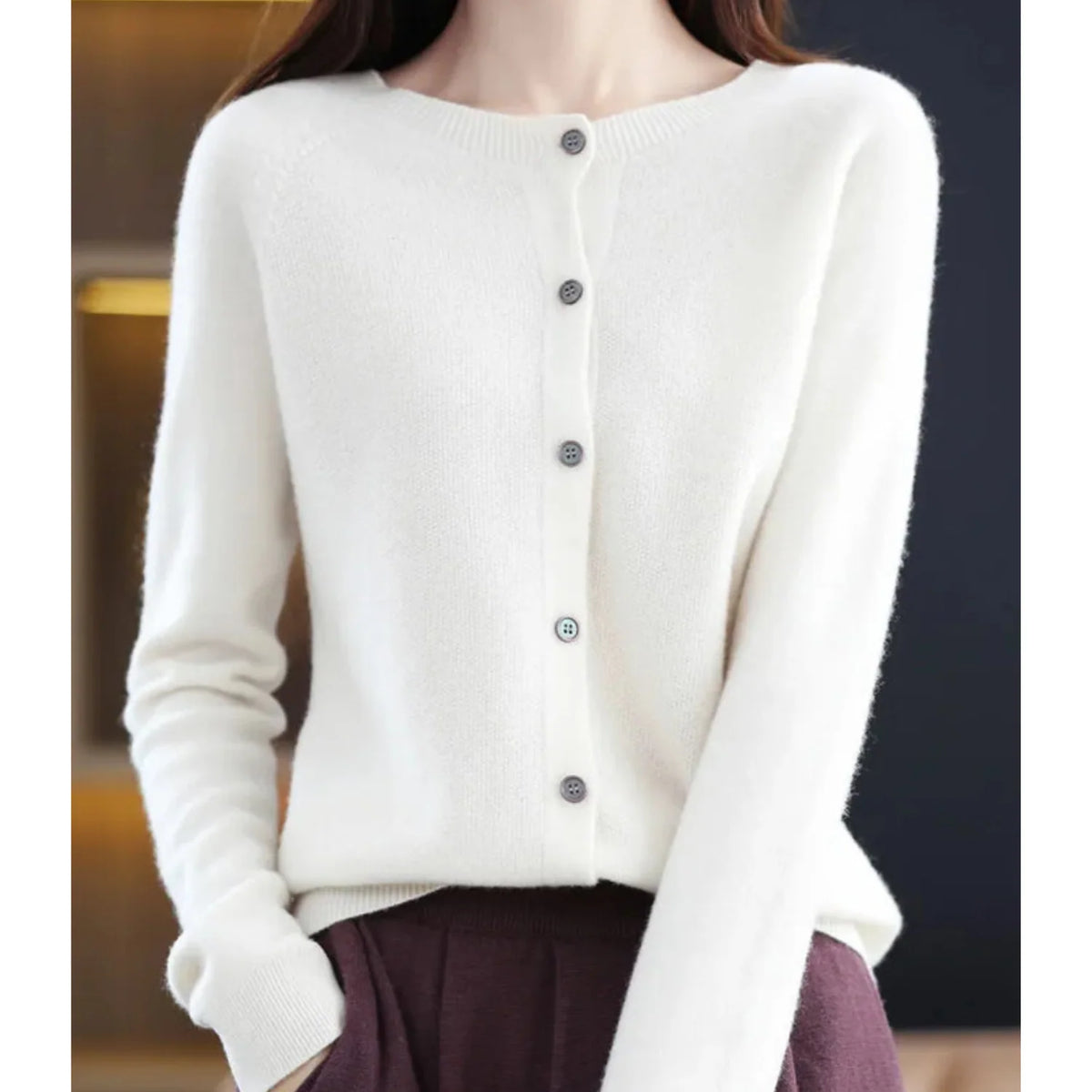 Cardigan Lightweight Merino Wool & Cashmere
