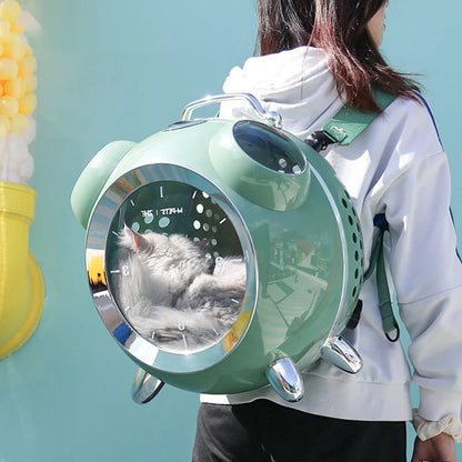 Cat Carrier Backpack Transparent Viewing Window Ventilated Design