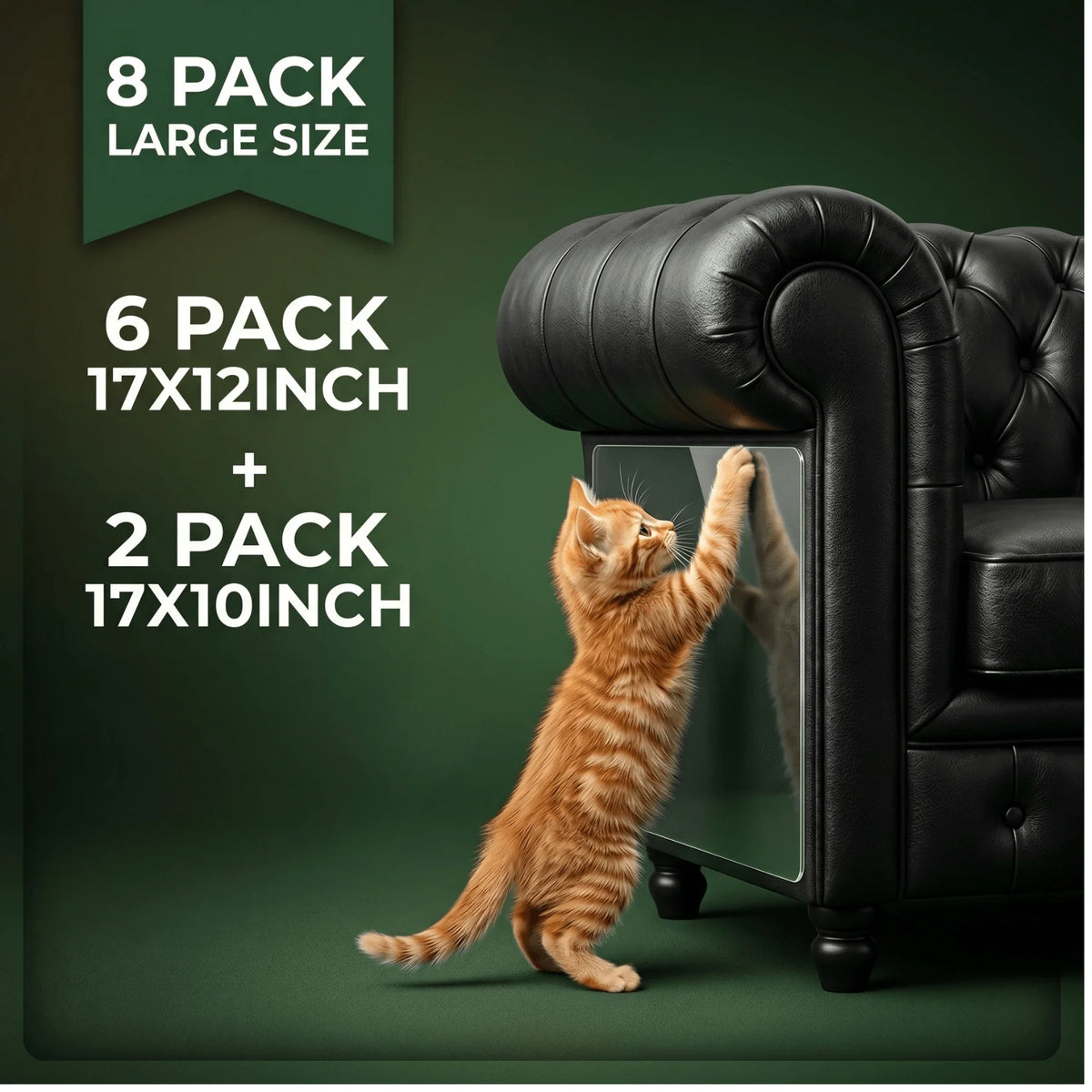 Cat Scratch Protector Clear Self-Adhesive Set of 8