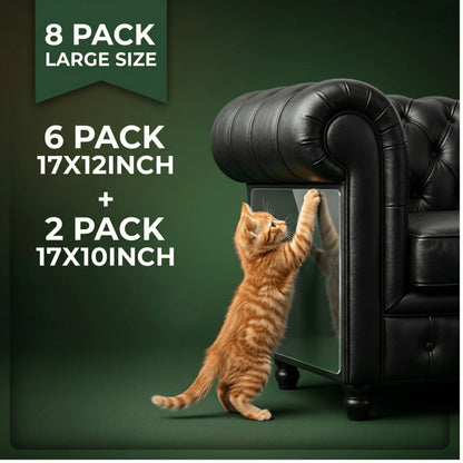 Cat Scratch Protector Clear Self-Adhesive Set of 8