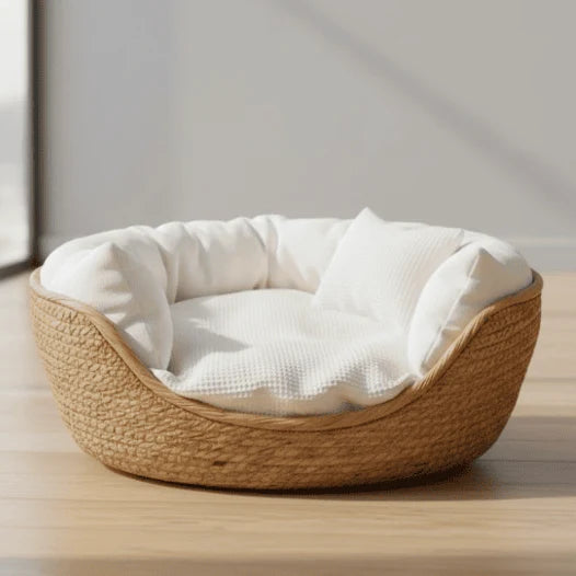 Cat Sofa Bamboo Frame Breathable Cotton Cushion Removable Washable Cover