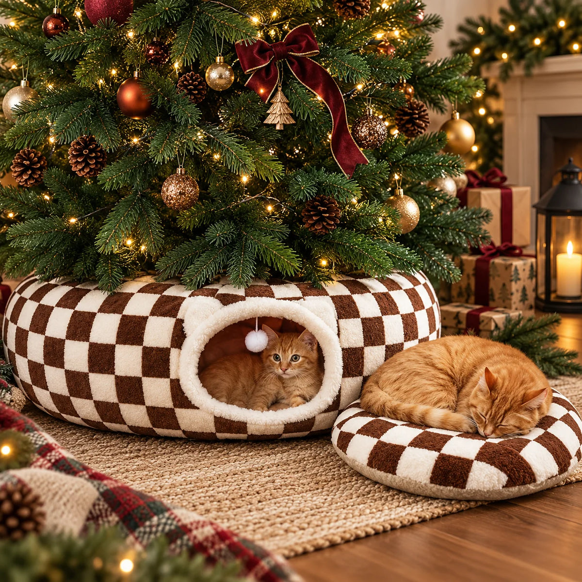 Cat Tunnel & Tree Skirt Convertible Padded Cushion