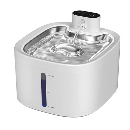Cat Water Fountain Wireless Motion-Sensing Stainless Steel 0.92-Gallon Capacity