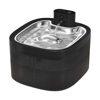 Cat Water Fountain Wireless Motion-Sensing Stainless Steel 0.92-Gallon Capacity