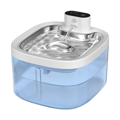 Cat Water Fountain Wireless Motion-Sensing Stainless Steel 0.92-Gallon Capacity