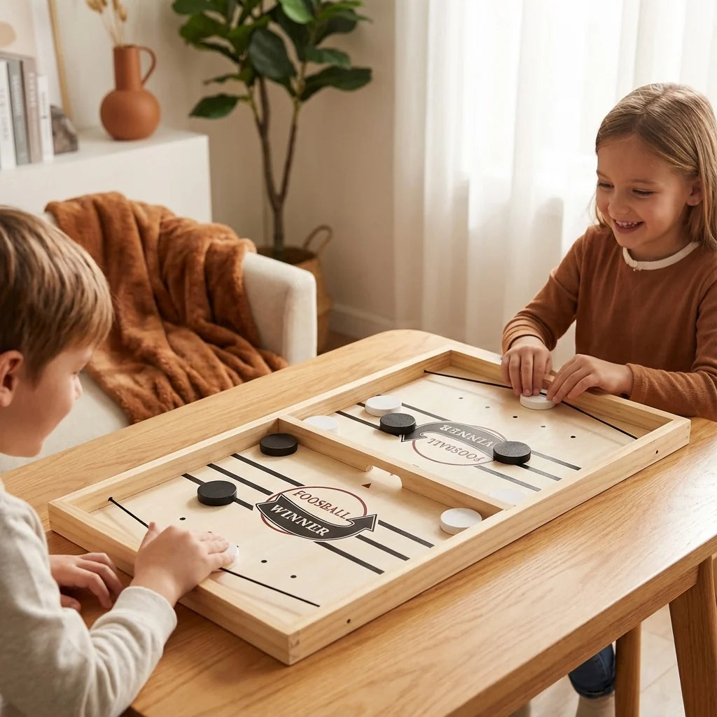 Catapult Chess Game Natural Wood Fast-Play