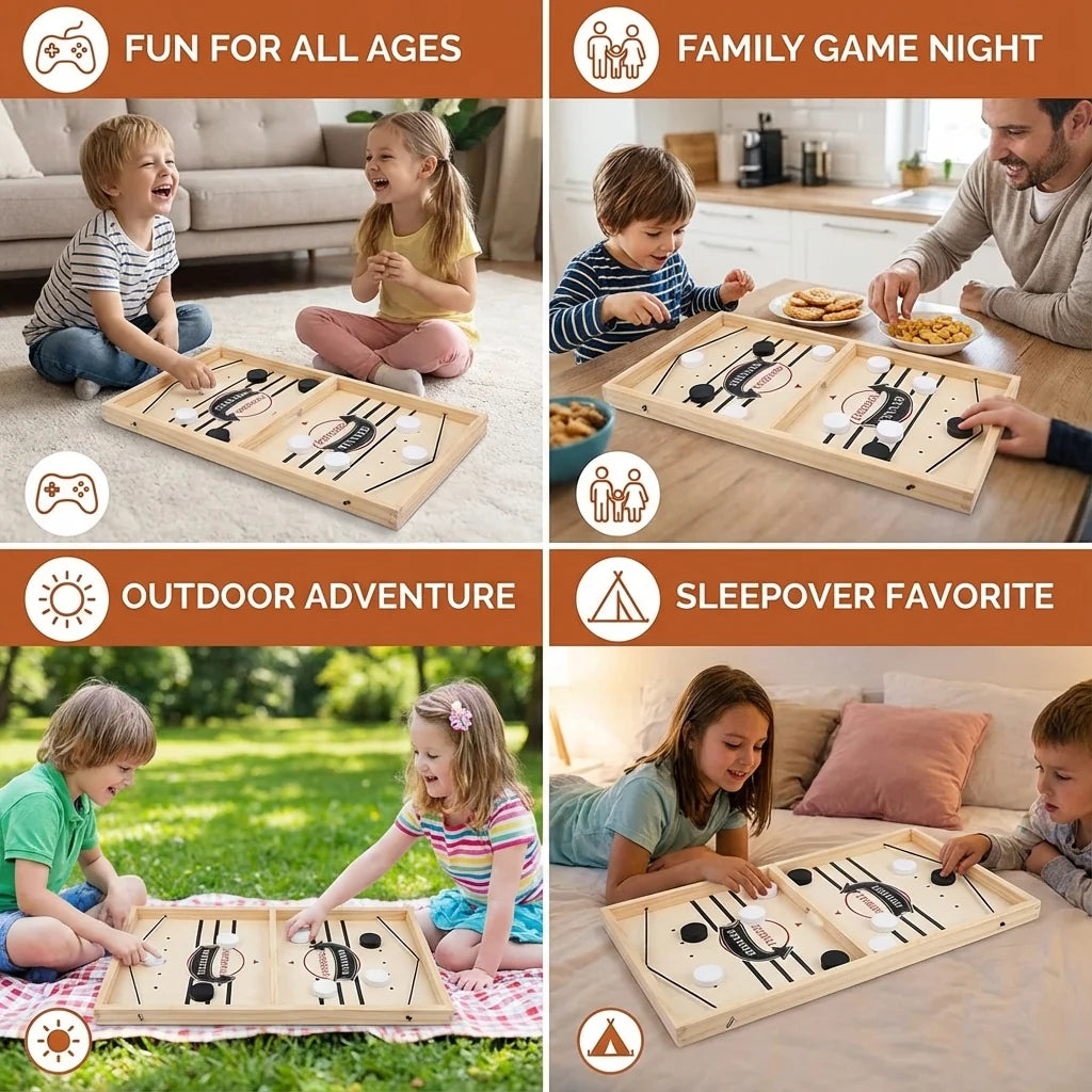 Catapult Chess Game Natural Wood Fast-Play