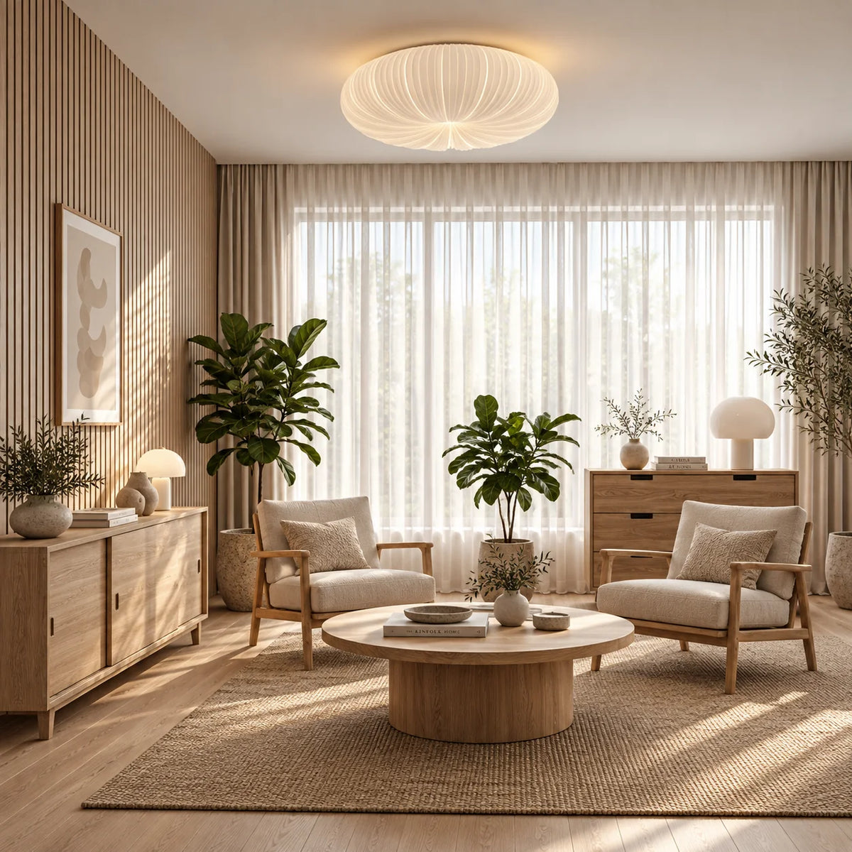 Ceiling Light Dome Soft Diffused Minimalist Iron Frame