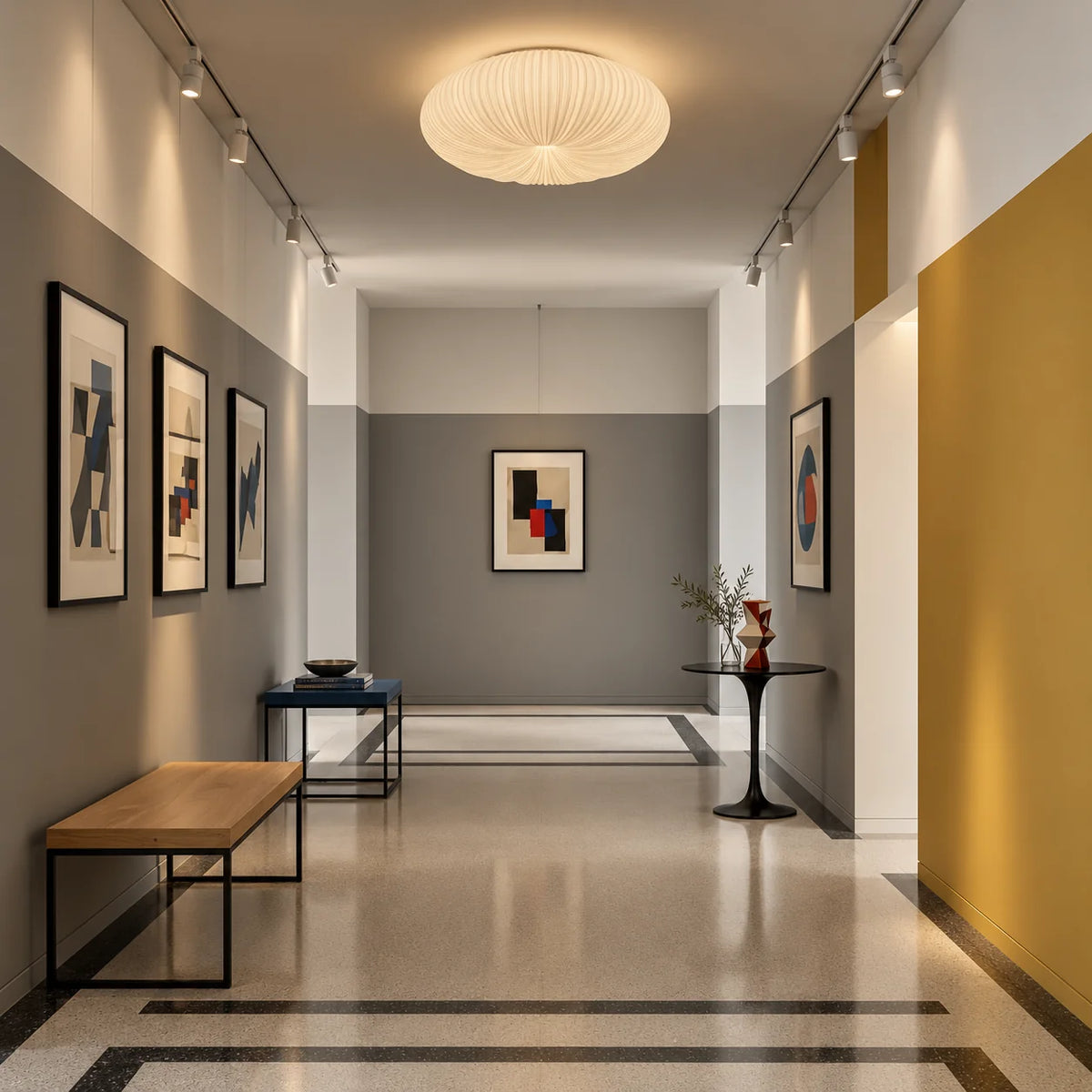 Ceiling Light Dome Soft Diffused Minimalist Iron Frame
