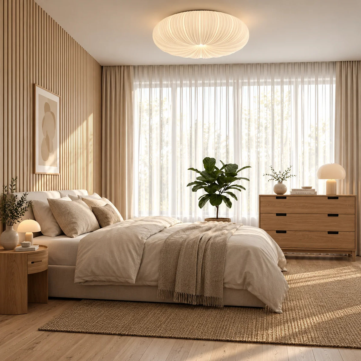 Ceiling Light Dome Soft Diffused Minimalist Iron Frame