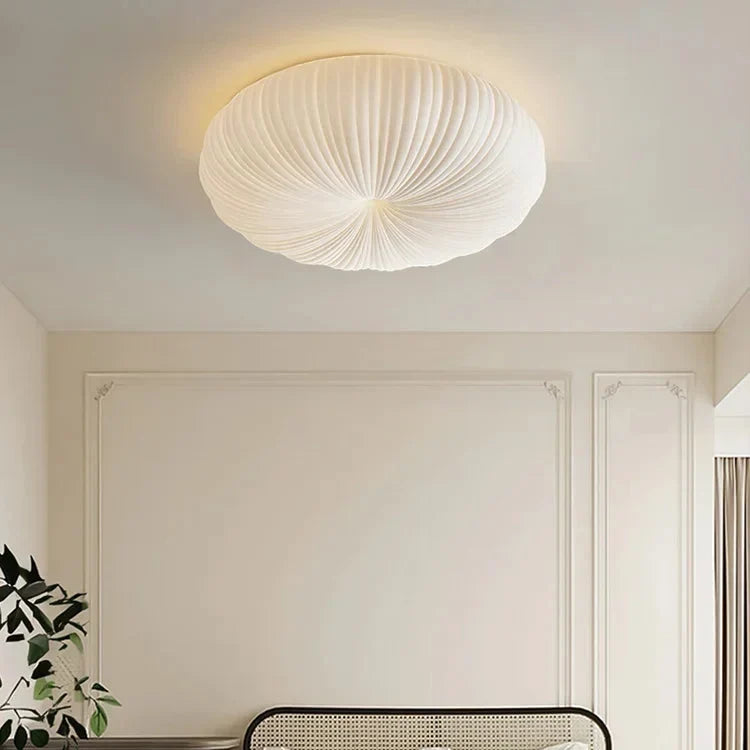 Ceiling Light Pleated Integrated Warm White LED Flush Mount