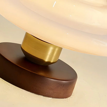 Ceiling Light Solid Walnut & Glass E27 LED Included