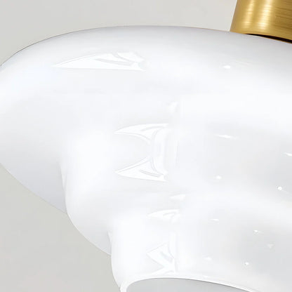 Ceiling Light Solid Walnut & Glass E27 LED Included