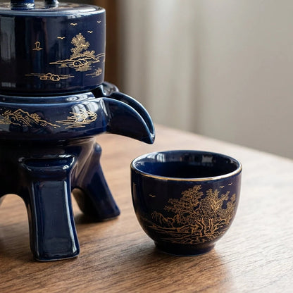 Ceramic Tea Set Portable Traditional Chinese Style