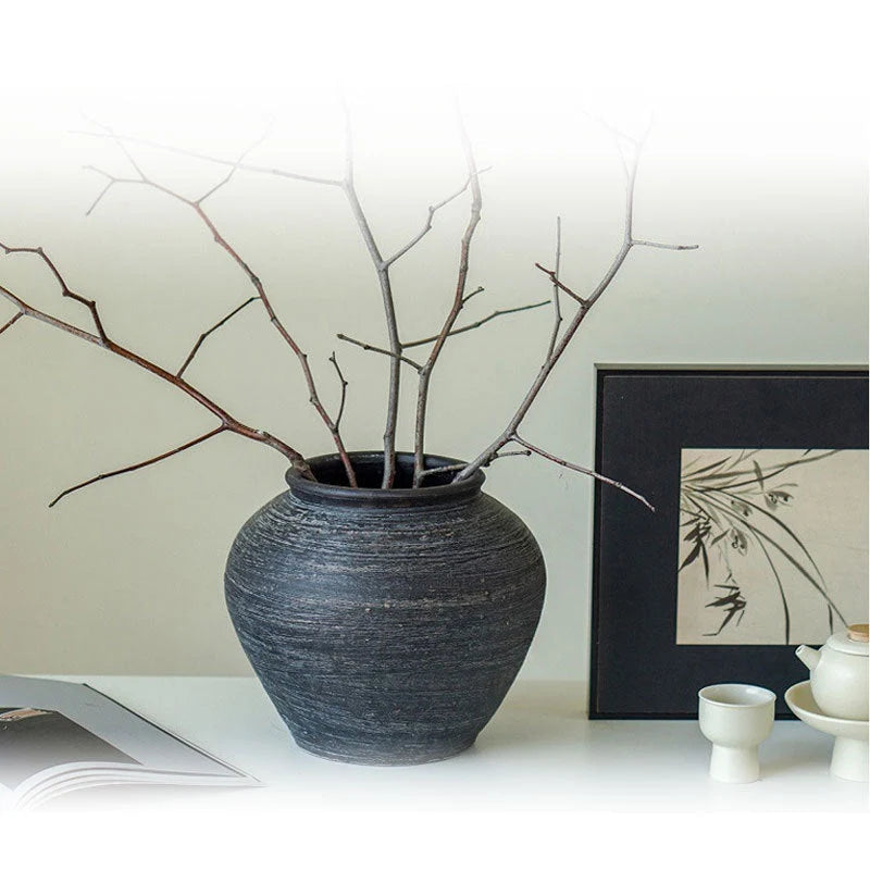 Ceramic Vase Handcrafted Matte Rustic Finish