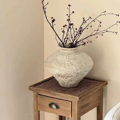 Ceramic Vase Handcrafted Textured Stone Finish