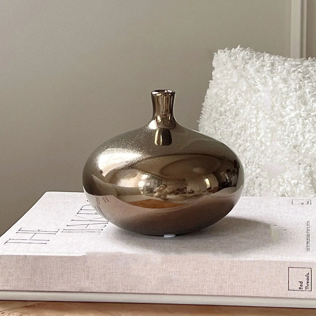 Ceramic Vase Modern Sculptural Silhouette Sleek Finish