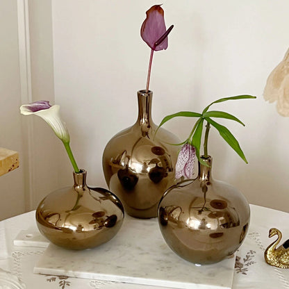 Ceramic Vase Modern Sculptural Silhouette Sleek Finish