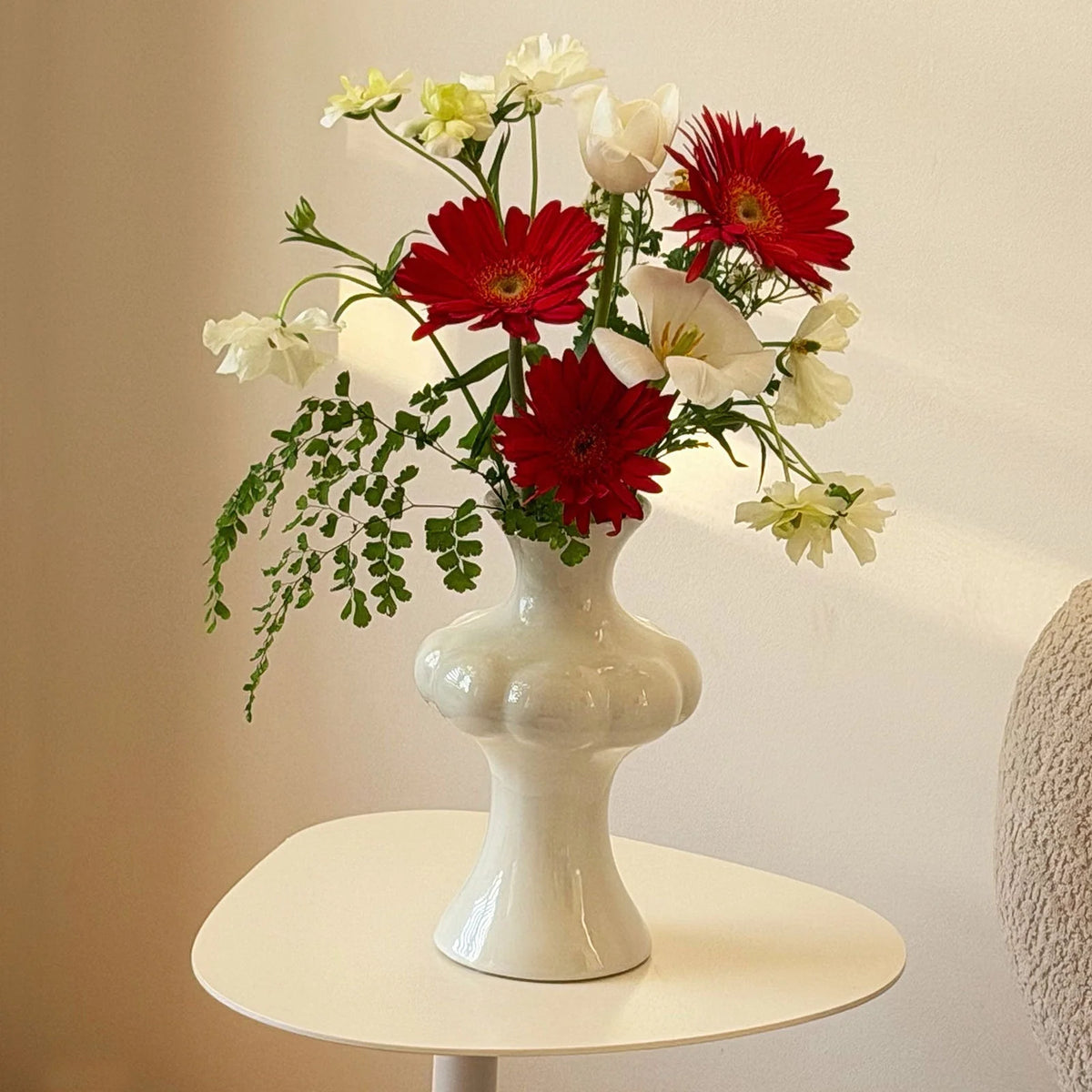 Ceramic Vase Sculptural Centerpiece 22.5 cm