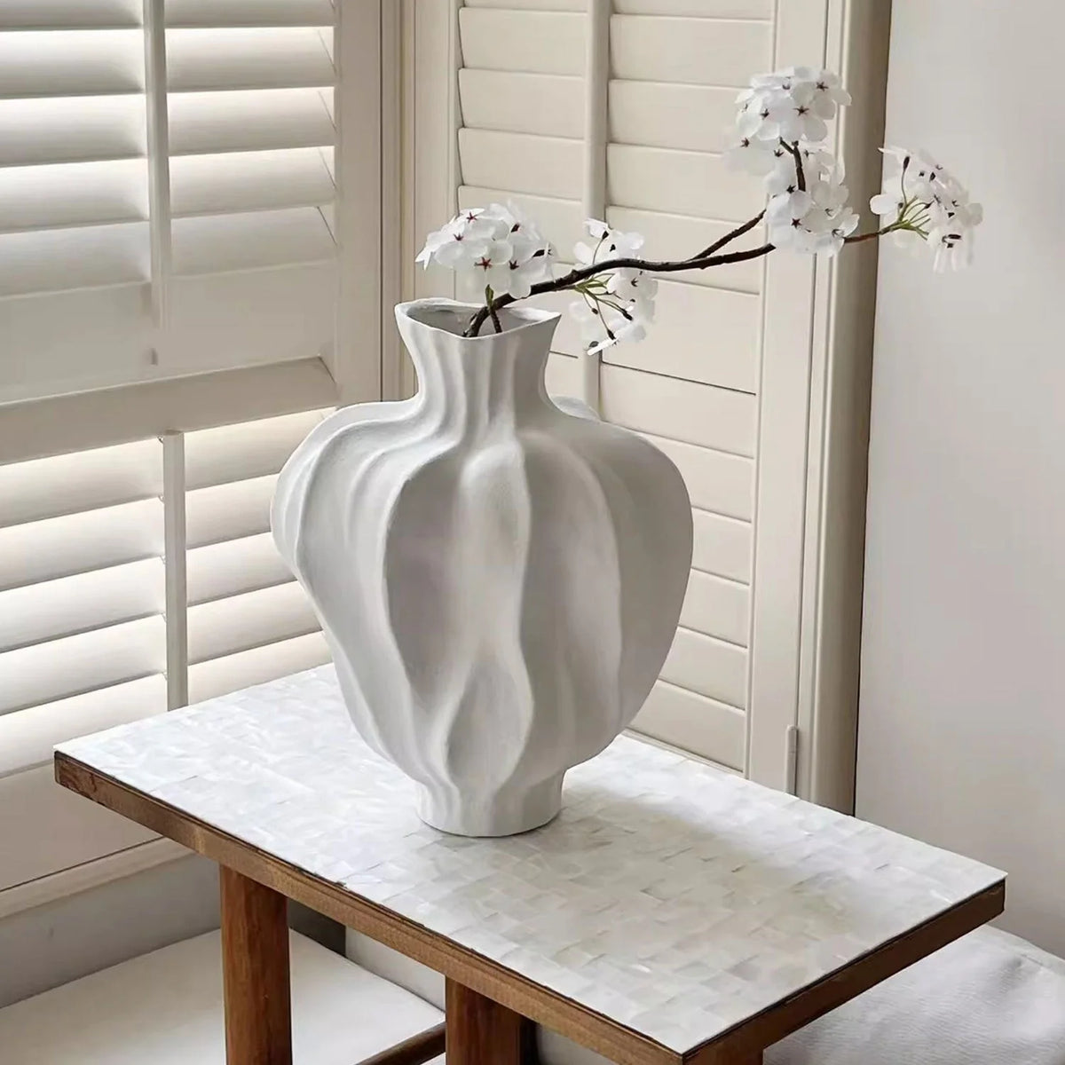 Ceramic Vase Sculptural Contemporary 24 Cm