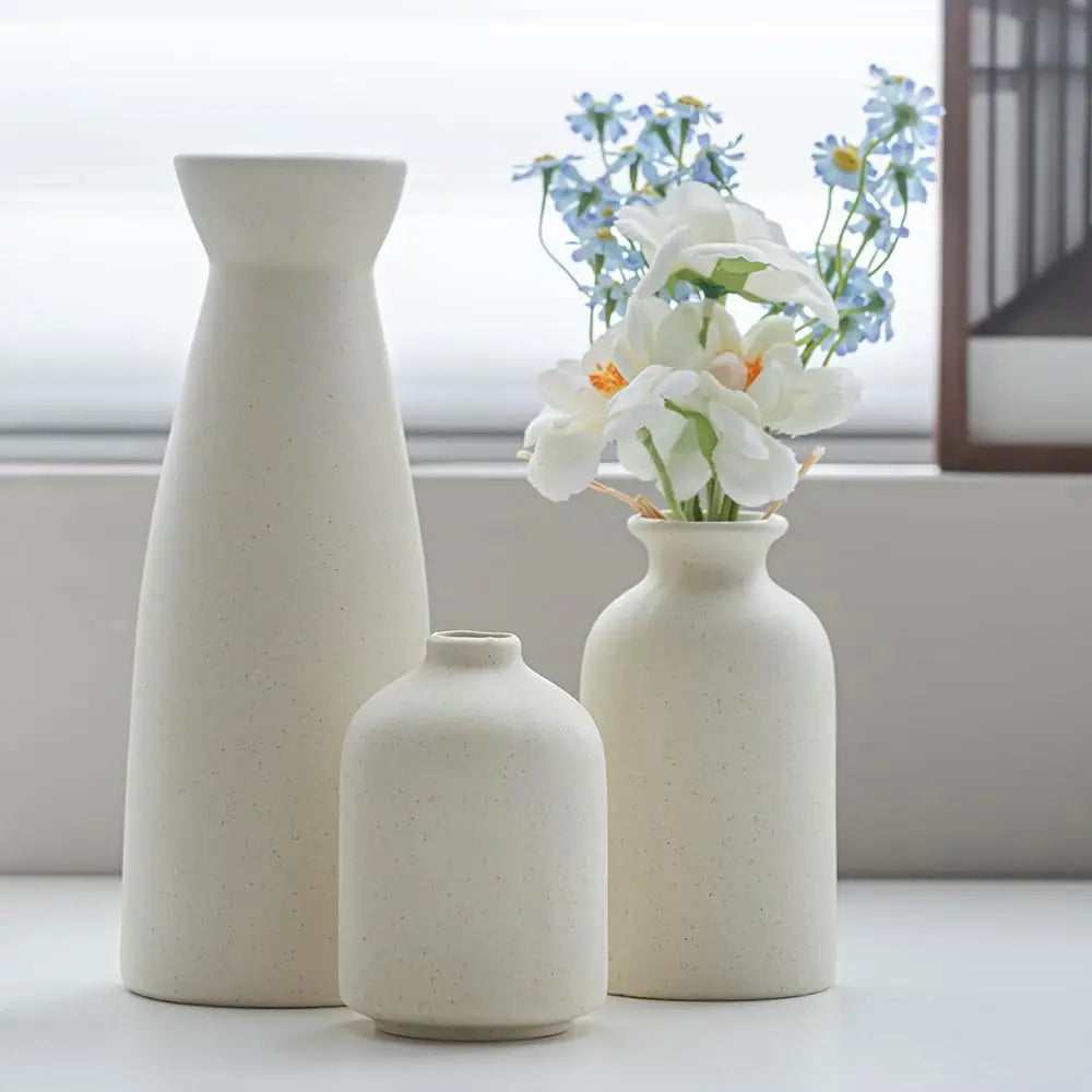 Ceramic Vase Set Modern Boho Set of 3