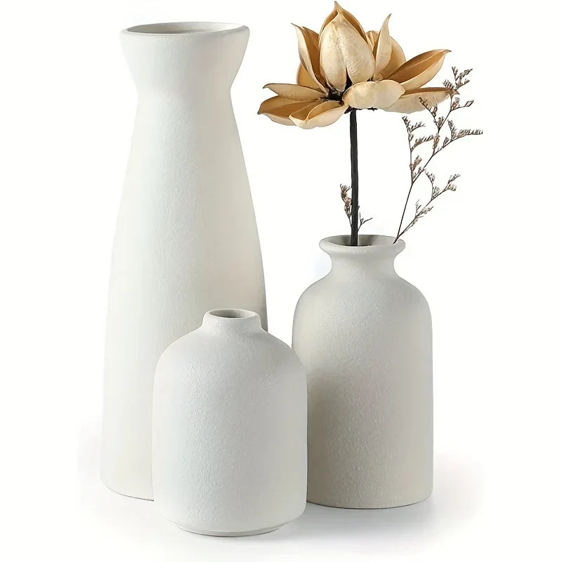 Ceramic Vase Set Modern Boho Set of 3