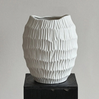 Ceramic Vase Textured Finish 19cm Height