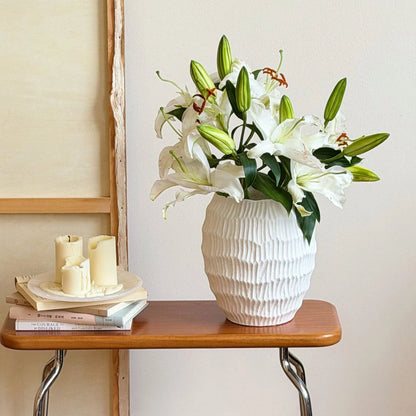 Ceramic Vase Textured Finish 19cm Height