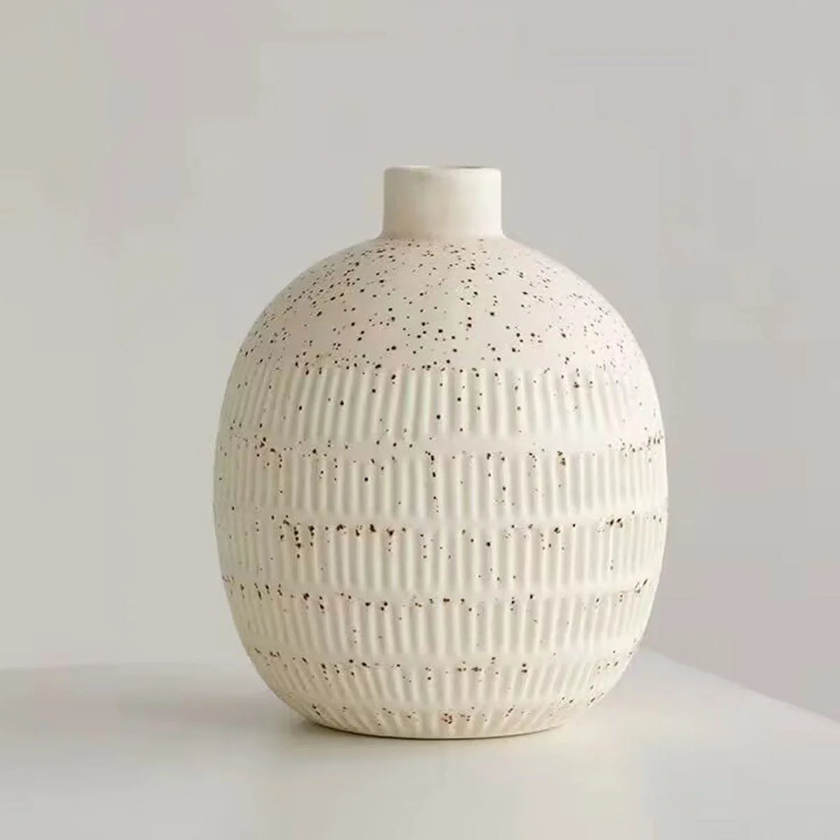 Ceramic Vase Textured Tabletop Accent