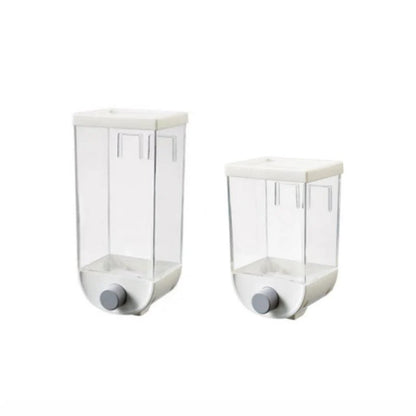 Cereal Dispenser Wall-Mounted Clear Refillable Container