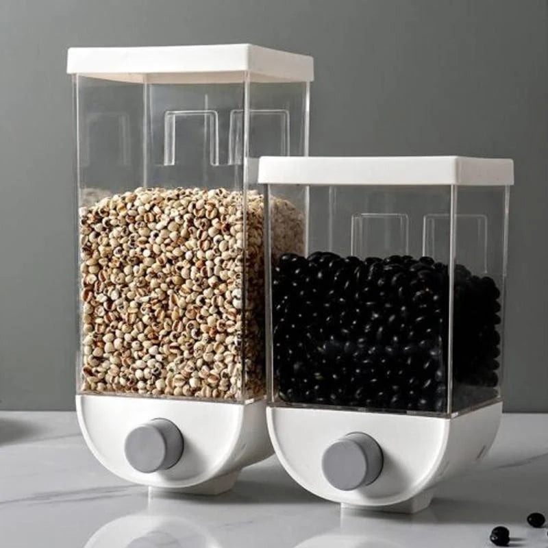 Cereal Dispenser Wall-Mounted Clear Refillable Container