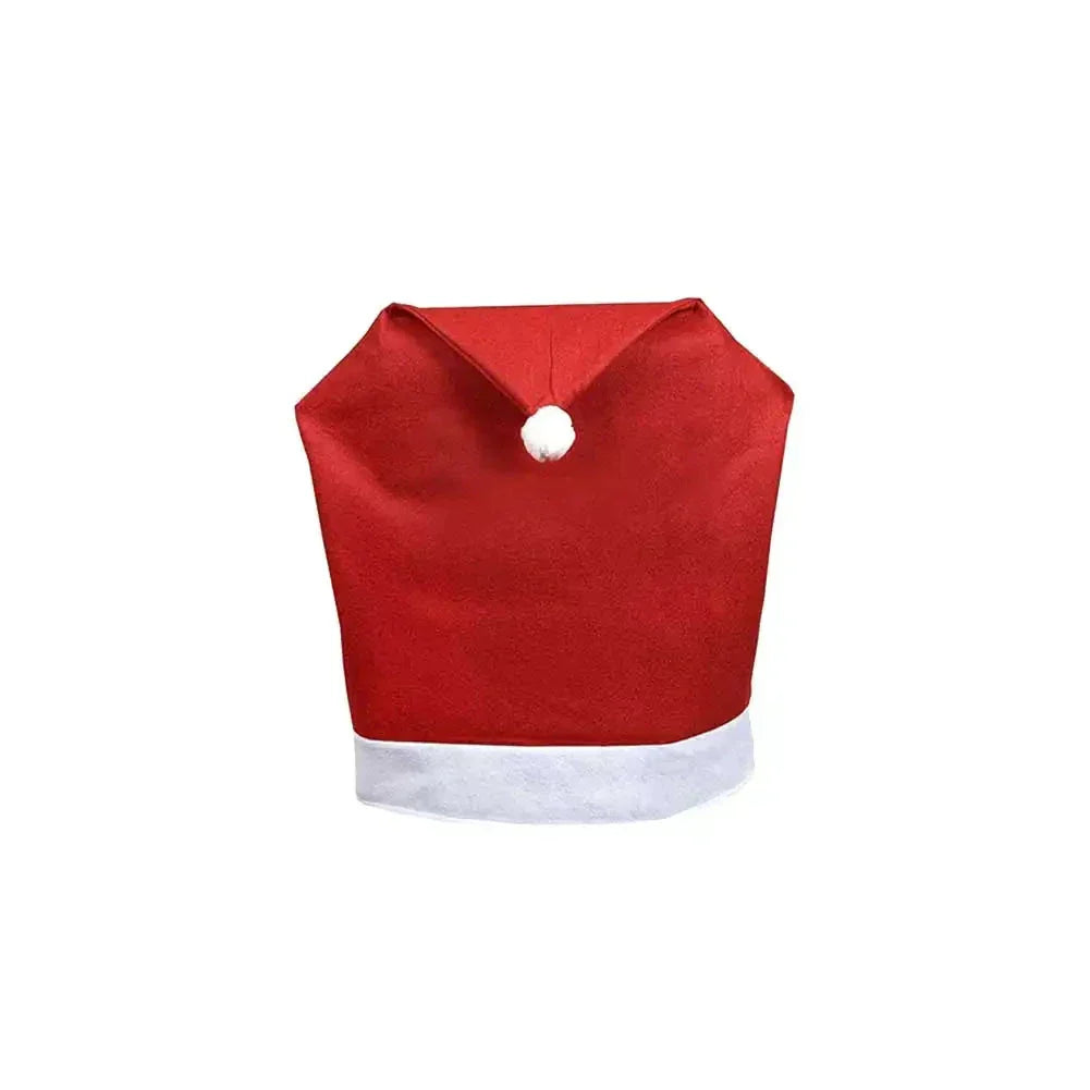 Chair Covers Santa Hat Non-Woven Fabric Fits Most Chairs
