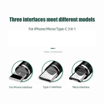 Charging Cable Retractable Magnetic 3-in-1.