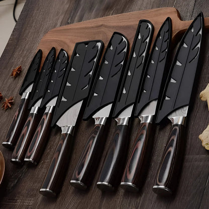 Chef Knife Set High-Carbon Damascus Steel Full Tang