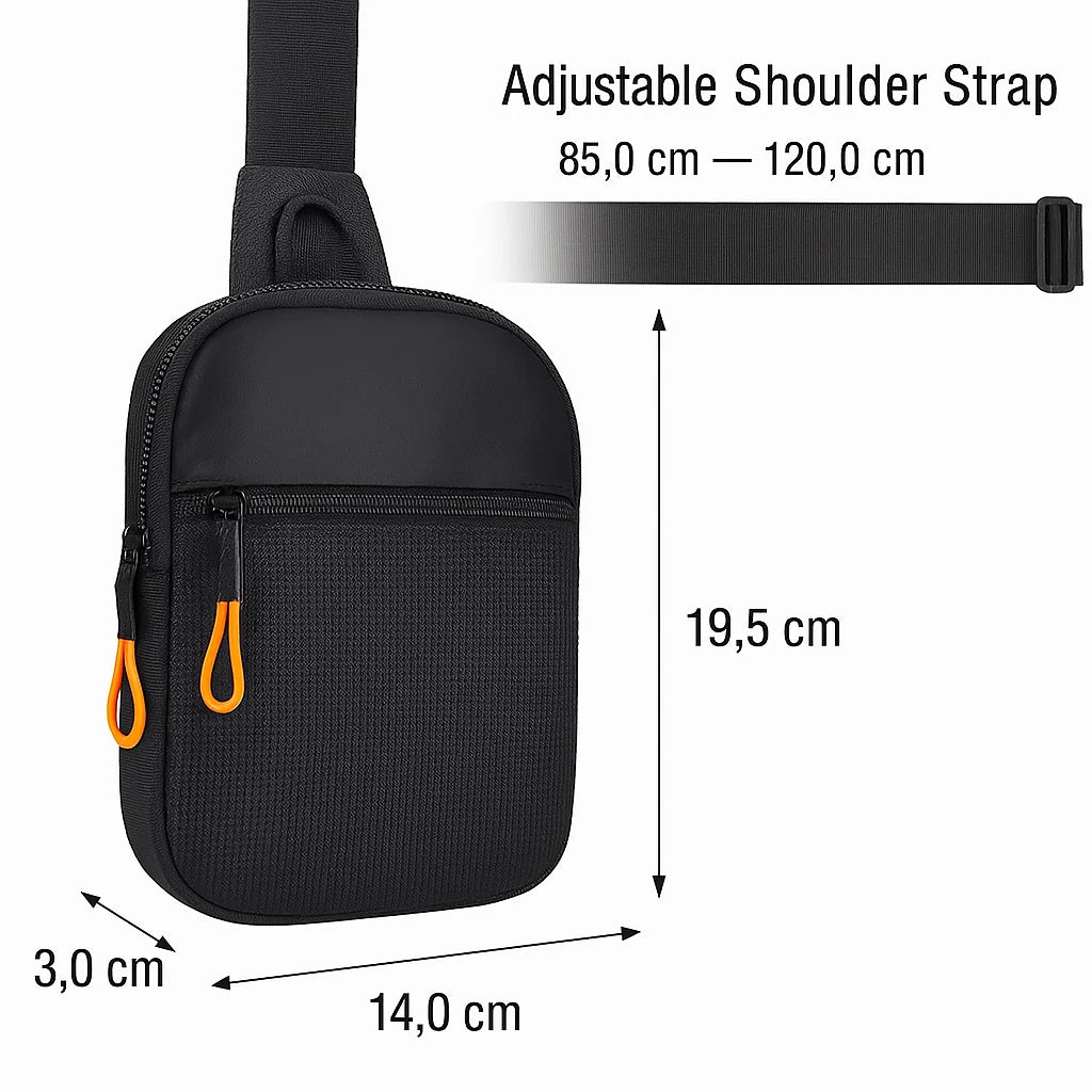 Chest Sling Bag Compact & Waterproof Multiple Compartments