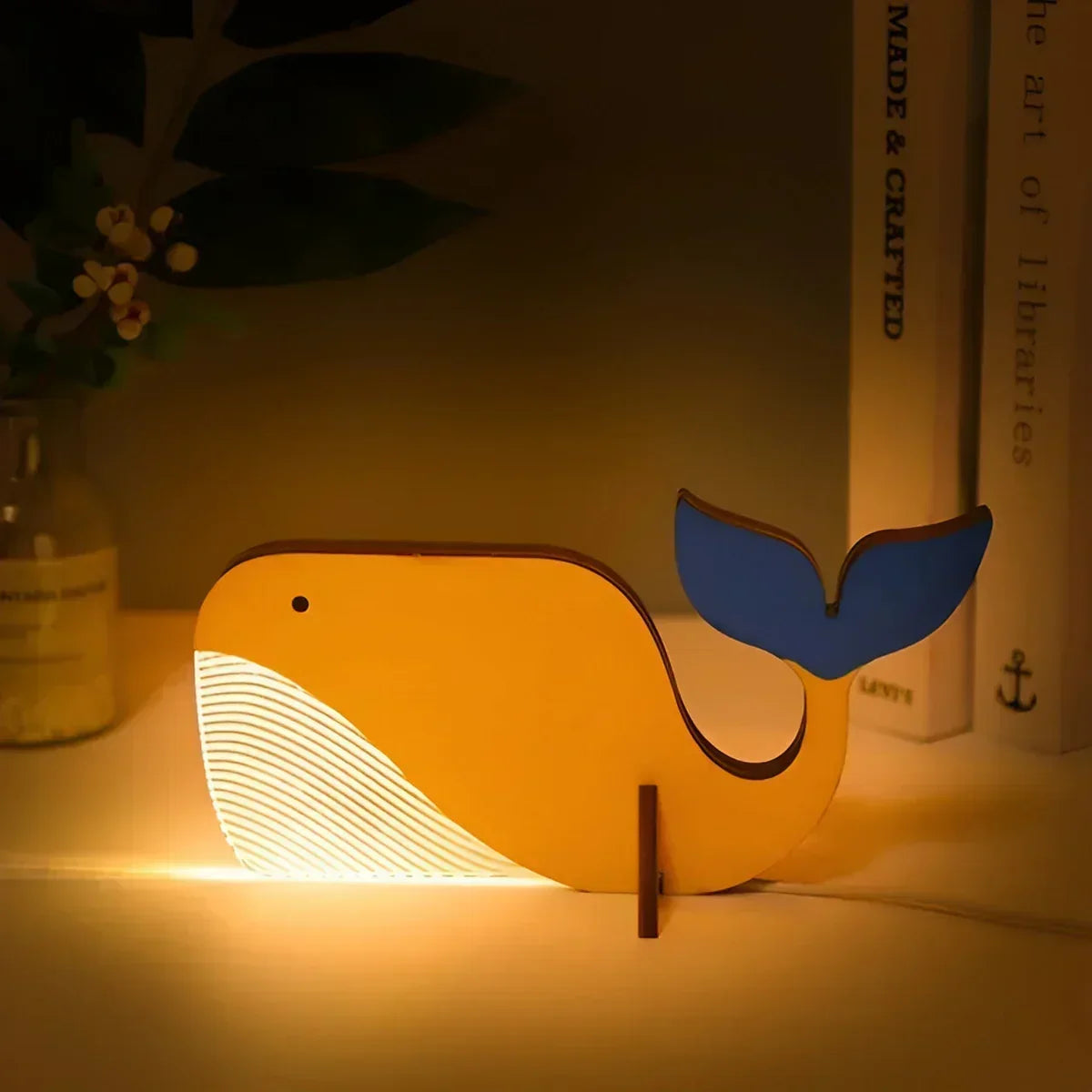 Children's Table Lamp Wooden Animal Night Light