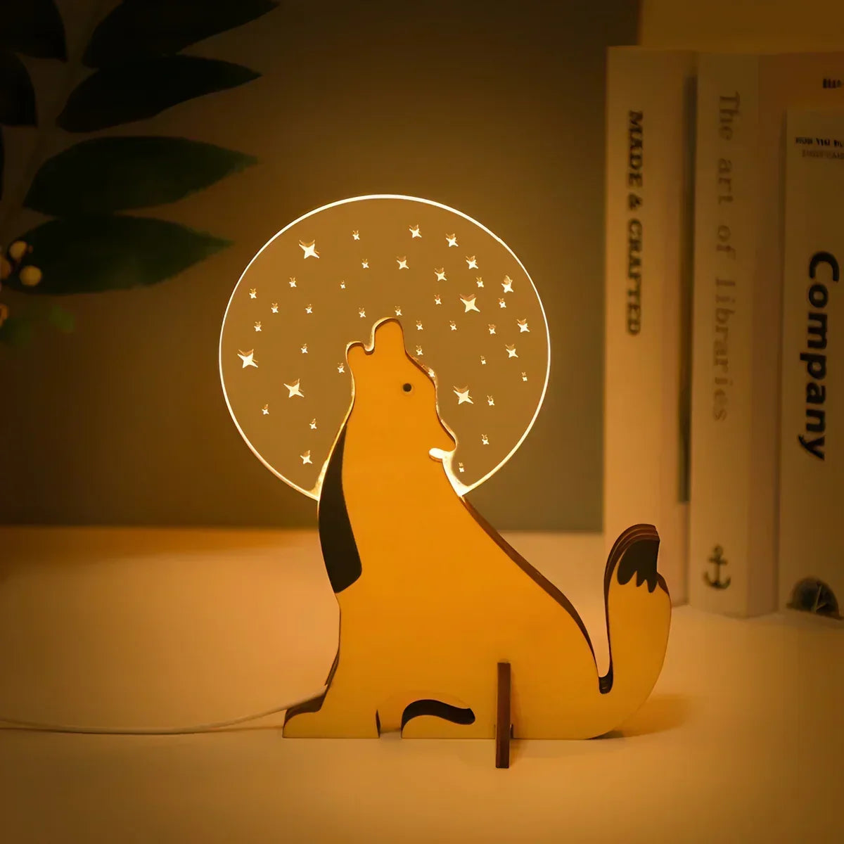 Children's Table Lamp Wooden Animal Night Light