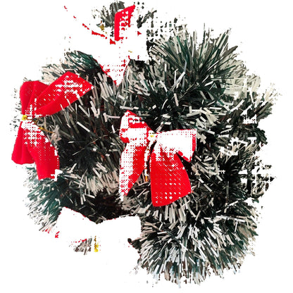 Christmas Garland Metallic Battery-Powered Warm LEDs Set of 2