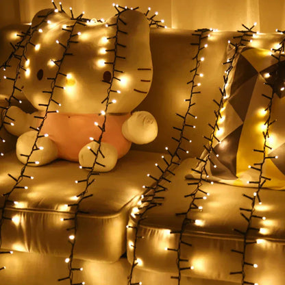 Christmas Lights 1000 Warm White LEDs Flexible Weather-Resistant