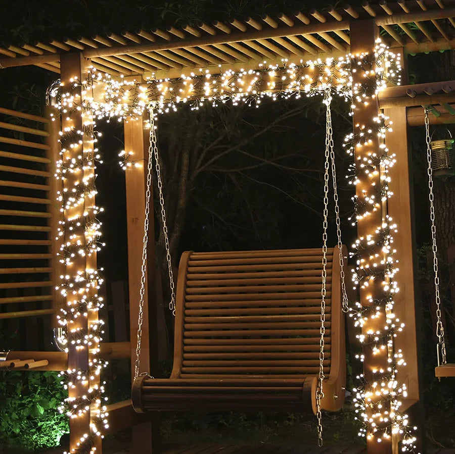 Christmas Lights 1000 Warm White LEDs Flexible Weather-Resistant
