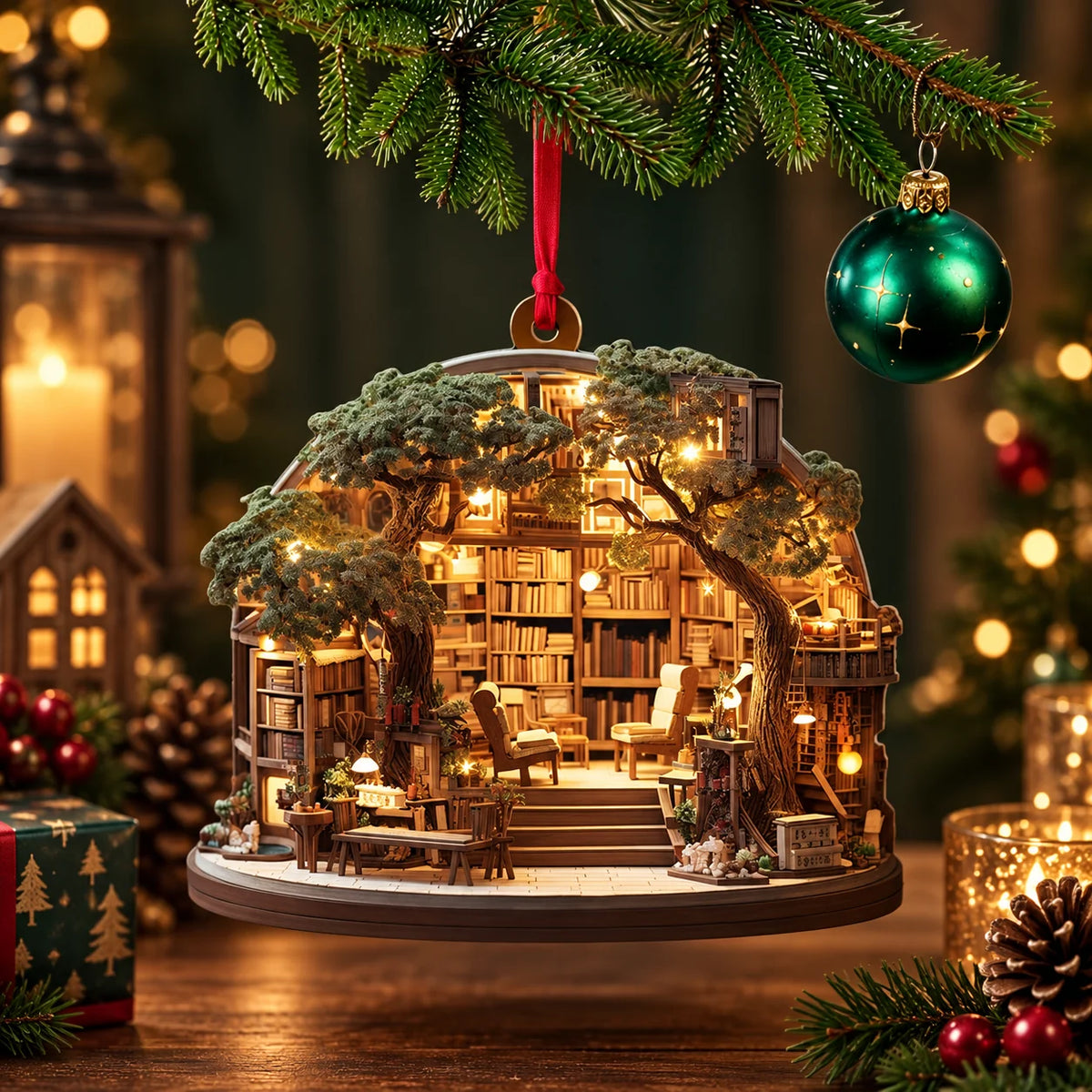 Christmas Ornament Double-Sided Clear Acrylic