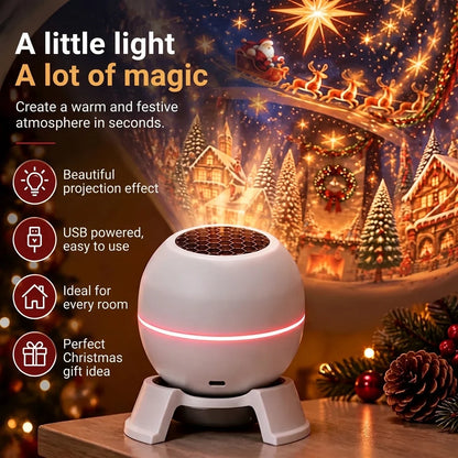 Christmas Projector Animated Patterns USB Powered Indoor Decor
