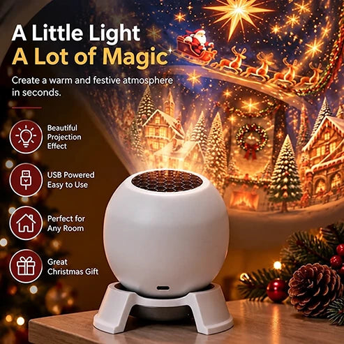 Christmas Projector Light USB Powered Wall & Ceiling Projection